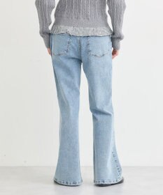 earth music&ecology 切り替えフレアデニムパンツ