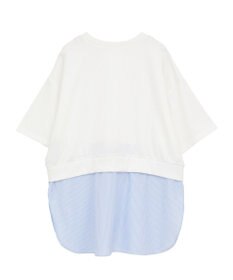 Green Parks 裾タックミニ裏毛シャツドッキングチュニック