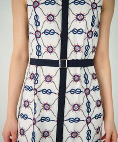 GRACE CONTINENTAL マリン刺繍チュールワンピース