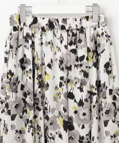 自由区 【XSサイズ～/洗える】ERICA楊柳プリント ギャザースカート