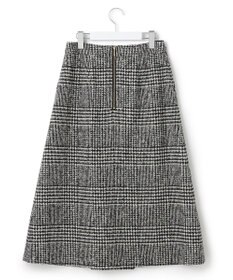 23区 ツイードチェック フロントタックAラインスカート
