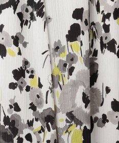 自由区 【XSサイズ～/洗える】ERICA楊柳プリント ギャザースカート