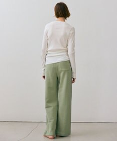 BEIGE， 【BEIGE,ecru/WEB限定・洗える】LOOP BACK / コットンワイドストレートパンツ