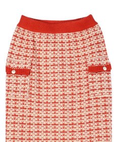 Green Parks ・ｆｕｒｒｙ　ｒａｔｅ　ツィードラメニットスカート