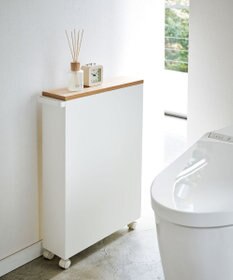 tower ハンドル付きスリムトイレラック タワー ホワイト