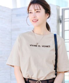 Tiaclasse 【洗える】刺繍ロゴシンプルTシャツ