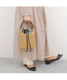 UNBILLION cachecache ジャガード巾着付きポリプロピレンバケツバッグ