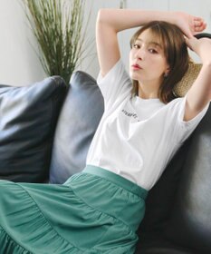 Tiaclasse 【洗える】刺繍ロゴシンプルTシャツ