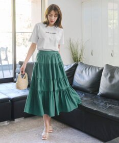 Tiaclasse 【洗える】刺繍ロゴシンプルTシャツ