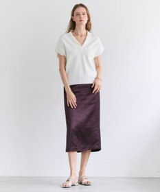 BEIGE， NADIA / ストレッチ スキッパーニット