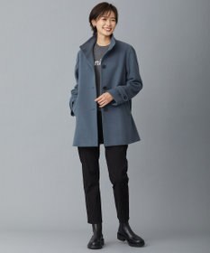 J.PRESS LADIES 【洗える】ピーチサテンストレッチ パンツ