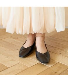 MODE ET JACOMO <carino>スクエアトゥバレエシューズ