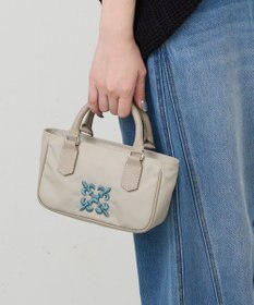 russet 《モノグラム刺繍》コーデュラナイロン2WAYミニショルダーバッグ（CE-1778）