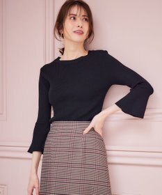 ANY SIS 【洗える】フレアースリーブ ニット