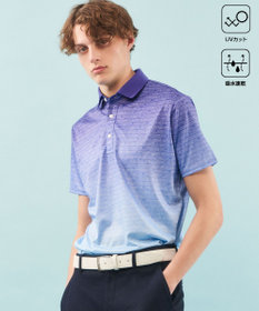 MEN】【UVケア/吸水速乾】グラデーションロゴ 半袖ポロシャツ / 23区