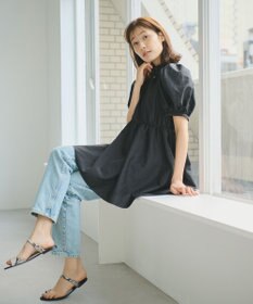 #Newans 【ANSWER for 骨格ウェーブ】フリルカラーパフスリーブチュニック