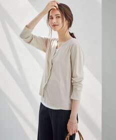 23区 【SLOW/一部店舗限定】シアーツイストシングルジャージー カーディガン