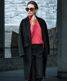 美品☆23区　２４AWウールリバーコート 38 ブラック 23区 ウールリバー コート （ブラック系） -ファッション通販 FASHION