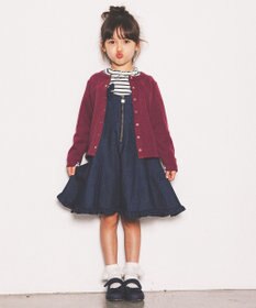 ANY KIDS テレコハイネック長袖Tシャツ