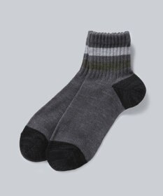 WHITE MAILS 【UNISEX】PAPER STRIPE SHORT ソックス