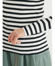 Green Parks ボーダーアソートモックネックニットプルオーバー