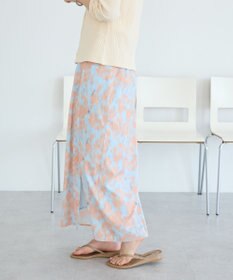 CRAFT STANDARD BOUTIQUE フラワープリントスリットロングスカート