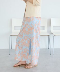 CRAFT STANDARD BOUTIQUE フラワープリントスリットロングスカート