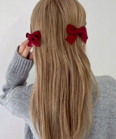 WEGO LベロアBIGリボンクリップ