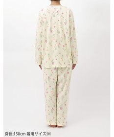 Wing パジャマ 長袖 長ズボン 綿混(本体) ジャカード天竺素材 レディース EP8073 ウイング／ワコール