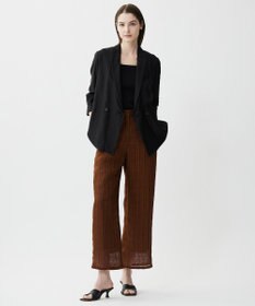 ICB スクエアチェックレノクロス ワイドストレートパンツ