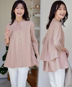 Tiaclasse L 【洗える】バックタックフレアチュニック