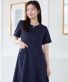 Tiaclasse 半袖サマーツイードワンピース