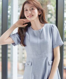 Tiaclasse 半袖サマーツイードワンピース