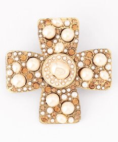 自由区 クロス ブローチ