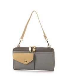 UNBILLION カシュカシュ cachecache / リールキー付きウォレットショルダーバッグ