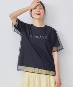 組曲 S 【WEB限定】チュールレイヤードロゴTシャツ