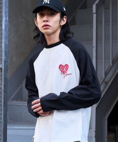 WEGO ラグランハートグラフィックT（LS）