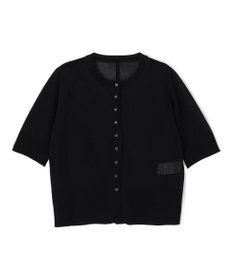 BEIGE， MOISE / シアーニット　5分袖カーディガン