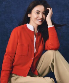 23区 L 【滝沢眞規子さん着用】コットンカシミヤ ポケット カーディガン