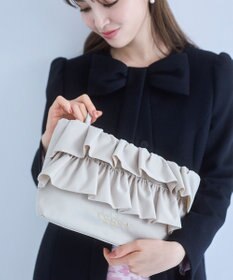 TOCCA 【美人百花掲載】【新色登場】FRILL POCHETTE ポシェット アイボリー系