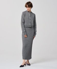 uncrave 【手洗い可】グロッシー ニット スカート（uncrave WHITE）