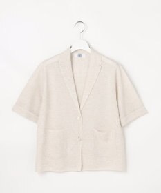 J.PRESS LADIES Vis/Peスパーク ハーフスリーブ ニットジャケット