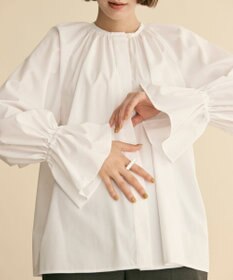 #Newans 【洗濯機可】フルギャザーブラウス