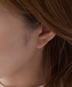 Phoebe 【 K10 】エンフォルドリーフイヤリング　ローズゴールド