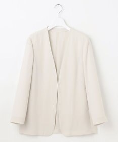 23区 S 【洗える/吸水速乾/UVカット/接触冷感】ストレッチジョーゼット ノーカラー ジャケット