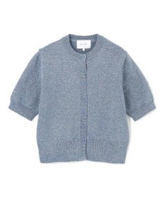 BEIGE， 【洗える】VANDA / ラメ入りクルーネック半袖カーディガン