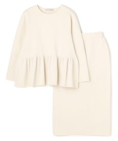 UNFILO BEAUTY FORM KNIT ペプラムセットアップ