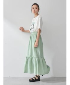 earth music&ecology ドットドビーフレアスカート