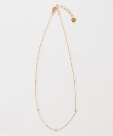 Phoebe 【金属アレルギー対応】ステーションビジューチョーカー/サージカルステンレス/38cm～43cm