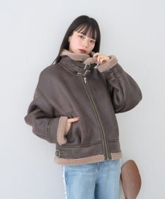 earth music&ecology フェイクムートンジャケット